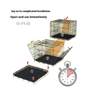 Orta ve büyük köpekler için ekstra kalın katı desen evcil hayvan kafesi takviyeli köpek kafesi ev kullanımı için küçük köpek kafesi kutu ambalajında - Product Image 5