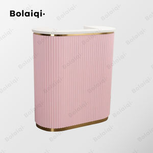 BOLAIQI Juego Completo de Muebles para Salón de Belleza en Oro Rosa con Unidades de Lavado y Silla de Champú para Talleres y Salones de Belleza - Product Image 6