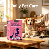 Kit de Soutien Digestif pour Chiens et Chats de Petite Taille : Capsules de Santé Digestive, Supplément Riche en Protéines pour le Soutien Immunitaire, Huile de Poisson Multi-Souches