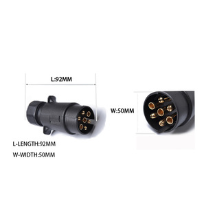 7 Pin Trailer Connector Mounting <b>Bracket</b> <b>Black</b> Metal Standard Mount Auto Connectors - Product Image 5