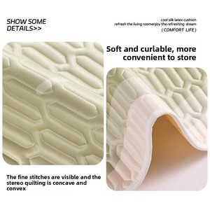 Tapis rafraîchissant en soie glacée pour animaux de compagnie, coussin d'été auto-refroidissant lavable avec gel rafraîchissant, tapis antidérapant pour cage pour chiots - Product Image 3
