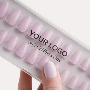 Faux ongles en gel souple à presser, réutilisables, forme amande courte, <span class=keywords><strong>couleur</strong></span> lilas, pour marque privée - Product Image 1