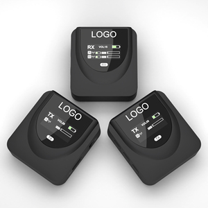 Microphones Lavalier sans fil omnidirectionnels à condensateur 2.4G à double revers de téléphone portable professionnel de haute qualité pour Youtubers - Product Image 1
