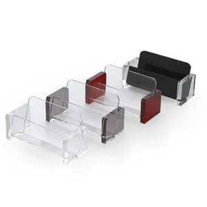 custom acrylic business card holder & note holder for desk gift