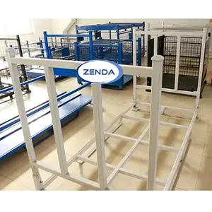 Venta al por mayor 1500kg Capacidad de carga Malla de almacenamiento de metal plegable Apilable Acero Pallet Cage Stillage