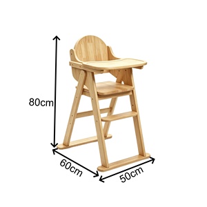 Seggiolone in <span class=keywords><strong>Legno</strong></span> Regolabile per Bambini e Neonati, Seduta per Pasti e Alimentazione, Vassoio di Sicurezza per Bambini, Base Stabile per Uso Domestico - Product Image 4