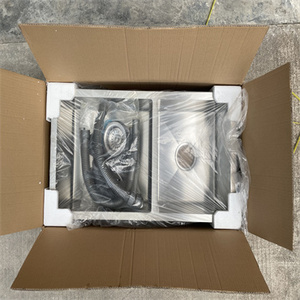 <span class=keywords><strong>Vasche</strong></span> da <span class=keywords><strong>cucina</strong></span> fatte a mano con rubinetto di alta qualità in acciaio inox doppia ciotola lavello Logo personalizzato foro di drenaggio - Product Image 5