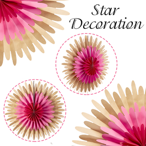 3 Schicht Farbe Mode handgemachte Falt fächer Papier Stern Laterne Weihnachts schmuck Party zubehör Dekorationen - Product Image 6