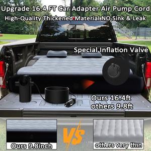 Matelas Gonflable de Voyage Grand Format en PVC Floqué pour Tente, Camping, Camion - Pliable - Product Image 4