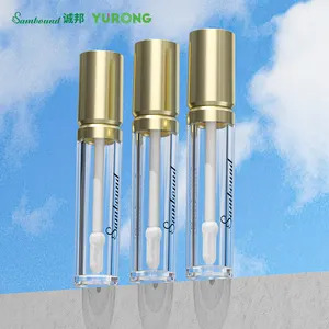 New gold 5ml unique lip gloss glaze wand tubes lipstick container empty lipgloss wand tubes supplier