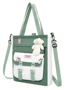 Sac de tutorat en toile extensible imperméable et durable, sac à main, rangement mural color-block pour fournitures - Product Image 1