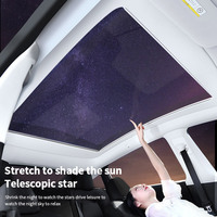 2024 nouvelle voiture toit ouvrant voiture pare-soleil fendu crème solaire isolation thermique glace soie tissu voiture toit ombre pour Tesla modèle 3