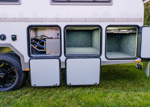 Camping-car Pop Top Caravan RV personnalisé de luxe <span class=keywords><strong>avec</strong></span> lit superposé <span class=keywords><strong>double</strong></span> pour les voyages tout-terrain et frein électrique en aluminium - Product Image 4