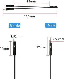 Dupont-Buchse zu Dual-Stecker 2-poliger Einzel draht für elektronische PC-Motherboard-Power-LED-Leuchtdiode - Product Image 5