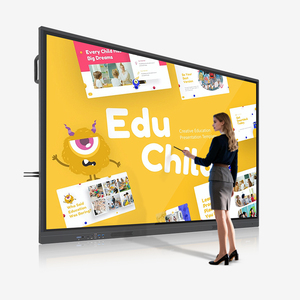 Touchpie 75 "tương tác LED bảng trắng 4K UHD hồng ngoại đa cảm ứng kép 15W Loa bút/ngón tay đầu vào Android/Windows OS - Product Image 1