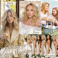 Extensions de cheveux à clips en nano-pointe ondulée courte, 6 pièces, tête entière, épaisses, douces, fibre haute température pour femmes, usage quotidien et pour les fêtes