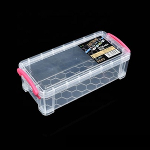 Şeffaf plastik Mini saklama kutusu kulak temizleme çubuğu kalem alet kutusu kalem kutusu organizatör ambalaj kırtasiye durumda kutusu - Product Image 6