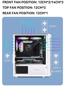 <span class=keywords><strong>Darkflash</strong></span> เคส DK351ใสด้านหน้าเป็นตาข่ายผึ้งเคสคอมพิวเตอร์ - Product Image 4