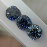 Couleur originale Pierre précieuse en vrac GRA Certifiée Saphir Bleu Diamant simulé 0.5ct à 2ct Round Brilliant Cut Loose Moissanite