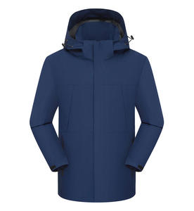 YZ Hooded Winter Stand <strong>Cycling</strong> <strong>Jacket</strong> <strong>Men</strong>/Women Color Block Waterproof WindproOf Zipper Front Functional Outdoor Wholesale - Product Image 2