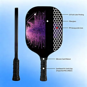 Standard Shape Carbon Fiber Pickleball Bat Honeycomb Structure Vibration <b>Control</b> Anti Slip Grip For Professional Level Club Play - Product Image 5