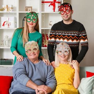 2026 Creative Digital Funny Eyewear Christmas Party Novelties Decorative <b>Frames</b> for New Year Photo Props - Product Image 5