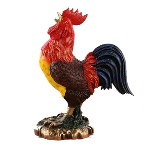 2025 Sculpture de poulet du zodiaque chinois Statue dorée - Product Image 5