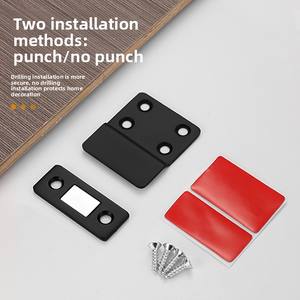 Support magnétique double usage sans perçage <span class=keywords><strong>pour</strong></span> armoire, meuble, tiroir, <span class=keywords><strong>porte</strong></span> <span class=keywords><strong>coulissante</strong></span> invisible, <span class=keywords><strong>aimant</strong></span> puissant et épaissi - Product Image 4