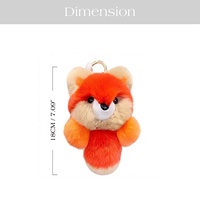 Adorable porte-clés en peluche Otter Rabbit et Little Fox, poupée en peluche, breloque de portefeuille, marque Paperrecorder, origine Zhejiang, vente en gros