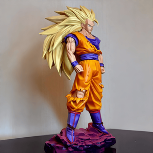 Modèle de collection lumineux à LED, sculpture en résine premium Z, 80 cm, Shenron & Kid <span class=keywords><strong>Goku</strong></span>, statue d'anime - Product Image 1