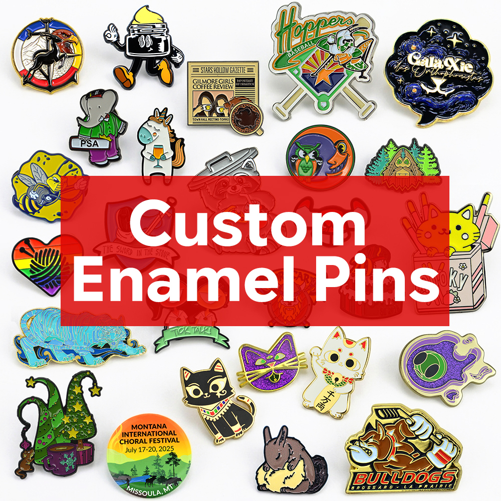 Custom Logo Soft & Hard Enamel Pins | Round Metal Badge Lapel Pin Manufacturer