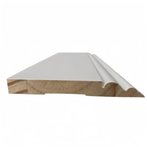 Plinthe en bois prélaqué blanc à jointures à languettes - Product Image 1