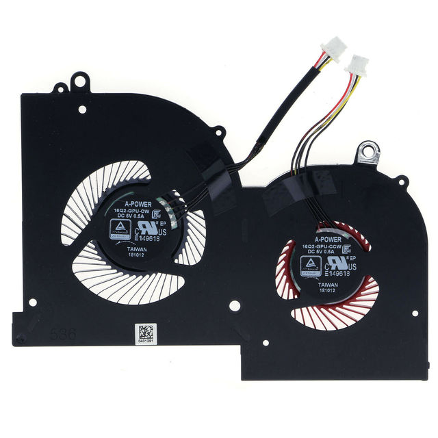 HK-HHT Laptop GPU Cooling Fan for  Msi Gs65 Gs65Vr Ms-16Q2 16Q2-Cpu-Cw 16Q2-Gpu-Cw