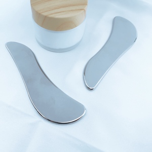 Planche Gua Sha en acier inoxydable 304 avec logo personnalisé, plaque de massage en métal pour le visage et le corps, pour les soins de <span class=keywords><strong>beauté</strong></span> - Product Image 3