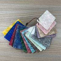 Feuille acrylique stratifiée en film PVC en celluloïd blanc nacré de 3 mm d'épaisseur pour la découpe au laser et la fabrication de sous-verres, de bijoux et de perles