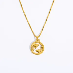 Douze colliers du zodiaque creux équilibre tridimensionnel Eros flèche Lion collier pendentif collier chaîne de chandail - Product Image 4