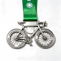 Médaille de cyclisme sportive personnalisée en alliage de zinc pour compétition de vélo, souvenir de course