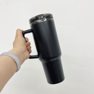 New Arrival 40oz <b>Black</b> Plated Double Walled Leak Proof Mug Cup 40 oz Colorful Removable Flip Straw Kids Tumbler for Uv Dtf <b>Wraps</b> - Product Image 4
