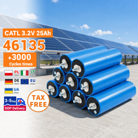 Cellule de batterie cylindrique LiFePO4 CATL de qualité A 3.2V 25Ah 20Ah 15Ah 46135 40135 33140 pour stockage d'énergie solaire et véhicules électriques