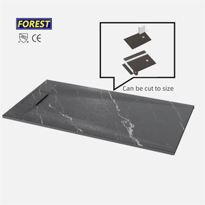 Base de <span class=keywords><strong>douche</strong></span> profonde de conception <span class=keywords><strong>italienne</strong></span> 2026, en pierre, carrée, avec plateau SMC et panneau mural SMC - Product Image 6