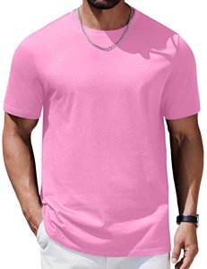 T-shirts pour hommes en coton lourd 100%-T-shirts à manches courtes à col rond de base de qualité supérieure - Product Image 6