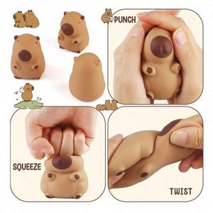 Juguete Antiestrés de Capibara Súper Elástico, Suave y Agradable al Tacto, Material de PVC y PU para Niños y Adultos - Product Image 3