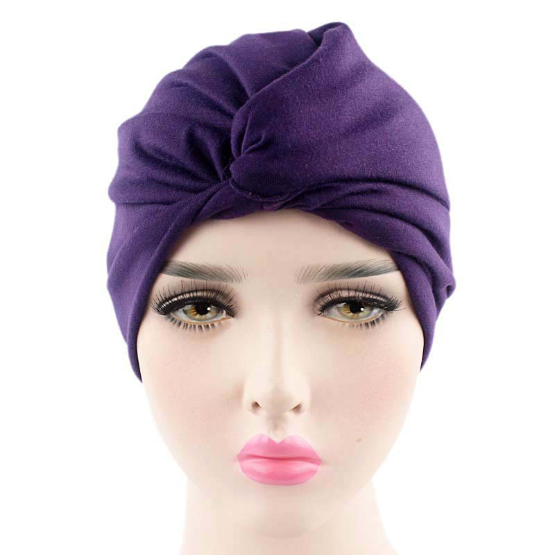 GETACOTA Pleated Glitter Turban For Women - Stretchy Beanie Headwrap, Chemo Cap, Slip-On Headwear