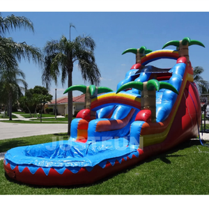Atractivos toboganes acuáticos inflables grandes con <span class=keywords><strong>piscina</strong></span> de salpicaduras en venta - Product Image 6
