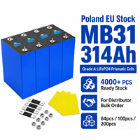 Sel Baterai LiFePO4 Grade-A MB31 314Ah dari Polandia, Jerman, Uni Eropa untuk Distributor Penyimpanan Energi Surya 48V, Pesanan Grosir 64pcs 100pcs 200pcs
