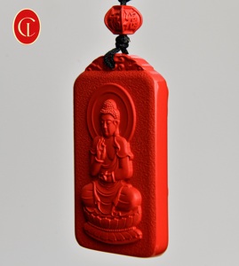 Collier pendentif singe du zodiaque en cinabre naturel CHILANG - Chaîne en corde tendance, cadeau bouddhiste, <span class=keywords><strong>sagesse</strong></span>, chance, talisman personnel en cinabre - Product Image 5