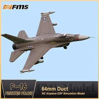 ROC Hobby 64mm Ventilateurs Canalisés Edf Jet F-16 V2 RC Avion Simulation Modèle Mousse Avion À Aile Fixe PNP 4S