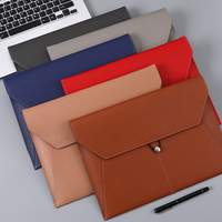 Bolsa para documentos A4 de piel sintética, bolsa para documentos de información comercial, carpeta de archivos, impermeable, material escolar y de oficina, bolsa de almacenamiento