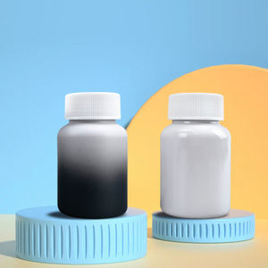 Conteneur de médicament dégradé givré personnalisé de 160ml bouteille de stockage de comprimés de vitamine de médicament sur ordonnance avec bouchon étanche - Product Image 1