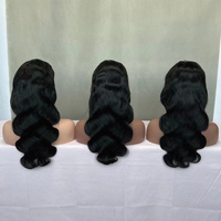Perruque frontale HD sans colle en cheveux humains vierges vietnamiens naturels, ondulée, avec dentelle transparente pré-épilée pour femmes